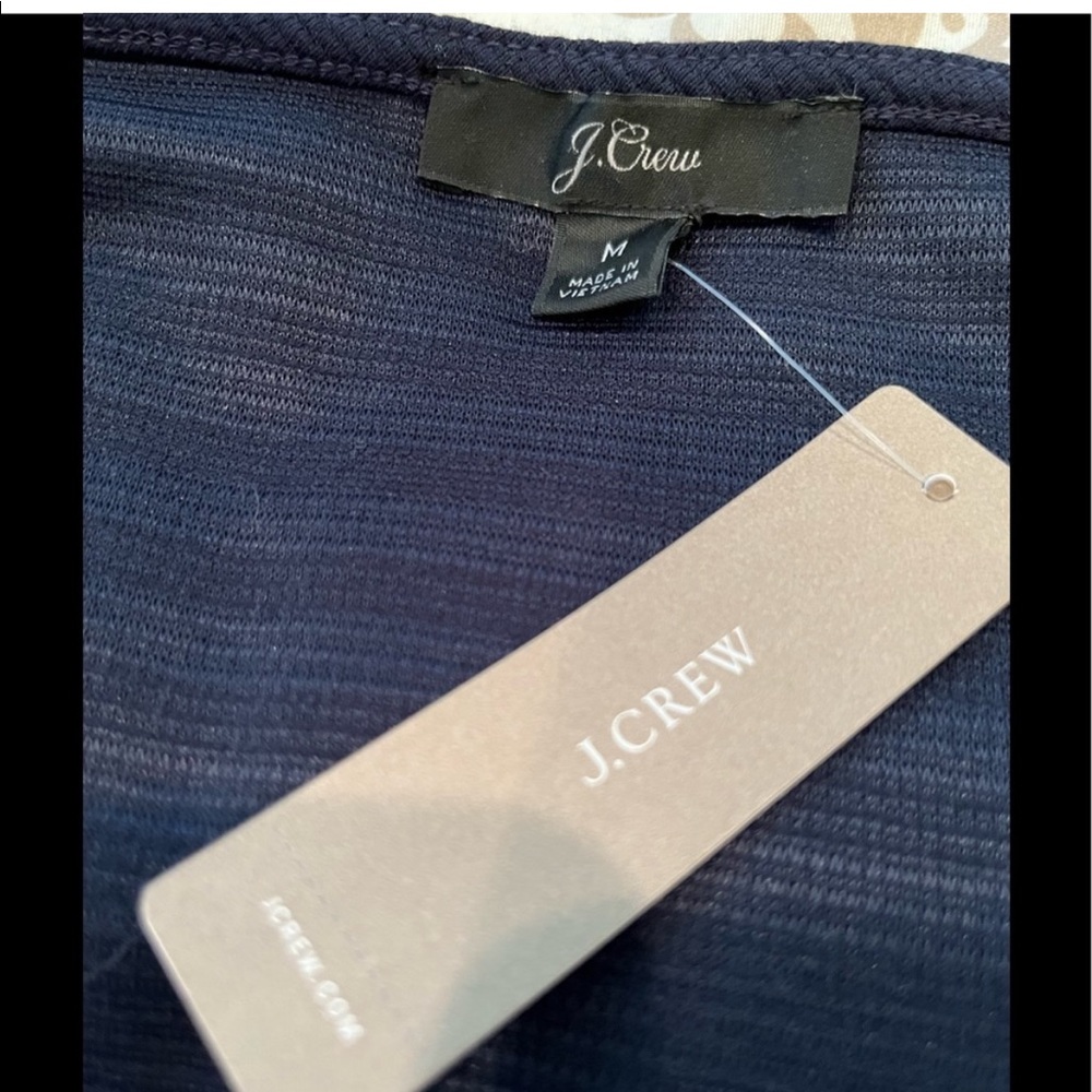 J.CREW navy sleeveless tie top NWT - Picture 8 of 8